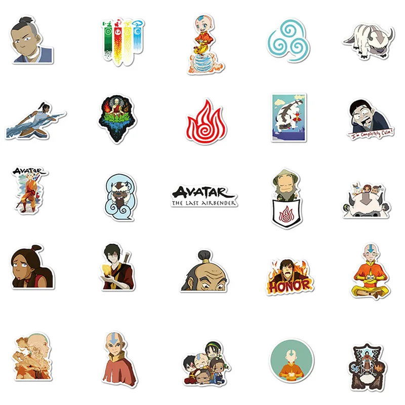 Случайные/упаковка аниме Аватар последние наклейки Airbender ноутбук багаж мотоцикл