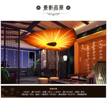 

Wood Veneer Southeast Asia Led Pendant Lamp Lamparas Suspension Luminaire Art Bar Restaurant Living Room Hanging Lighting Aras