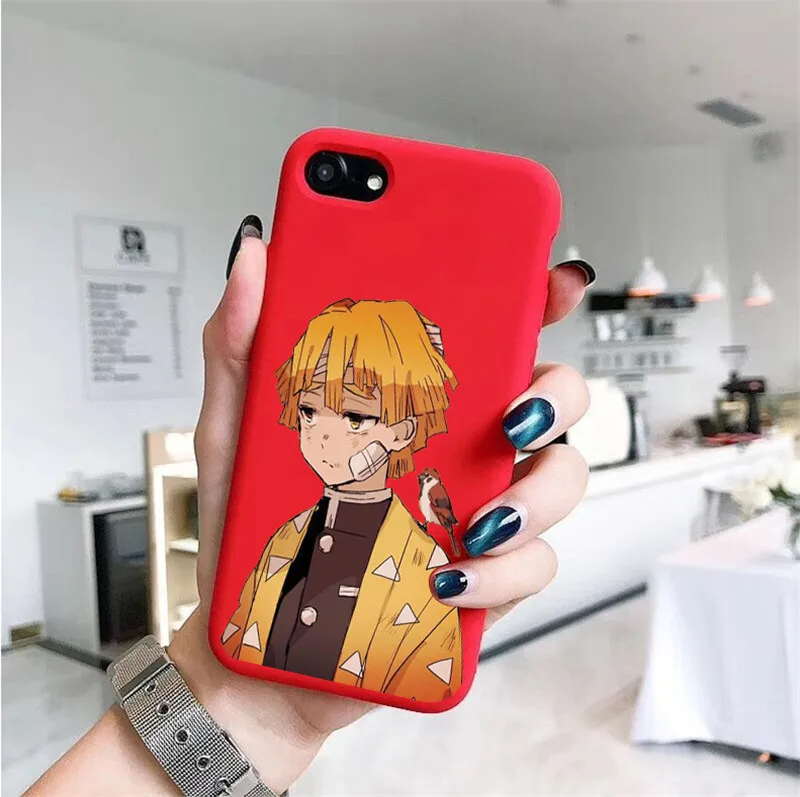 Чехол Zenitsu Agatsuma для iPhone 11 pro MAX XS XR 6S 8 7 Plus Demon slayer Kimetsu No Yaiba, мягкий силиконовый чехол из ТПУ