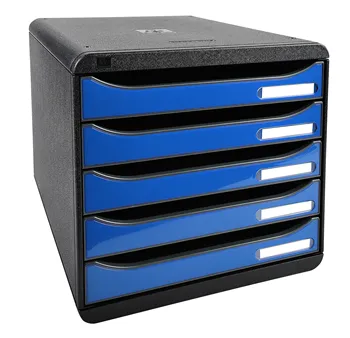 

Cash BOX individual 5 drawers BIG-BOX PLUS glo ssy black/blue Ice glo