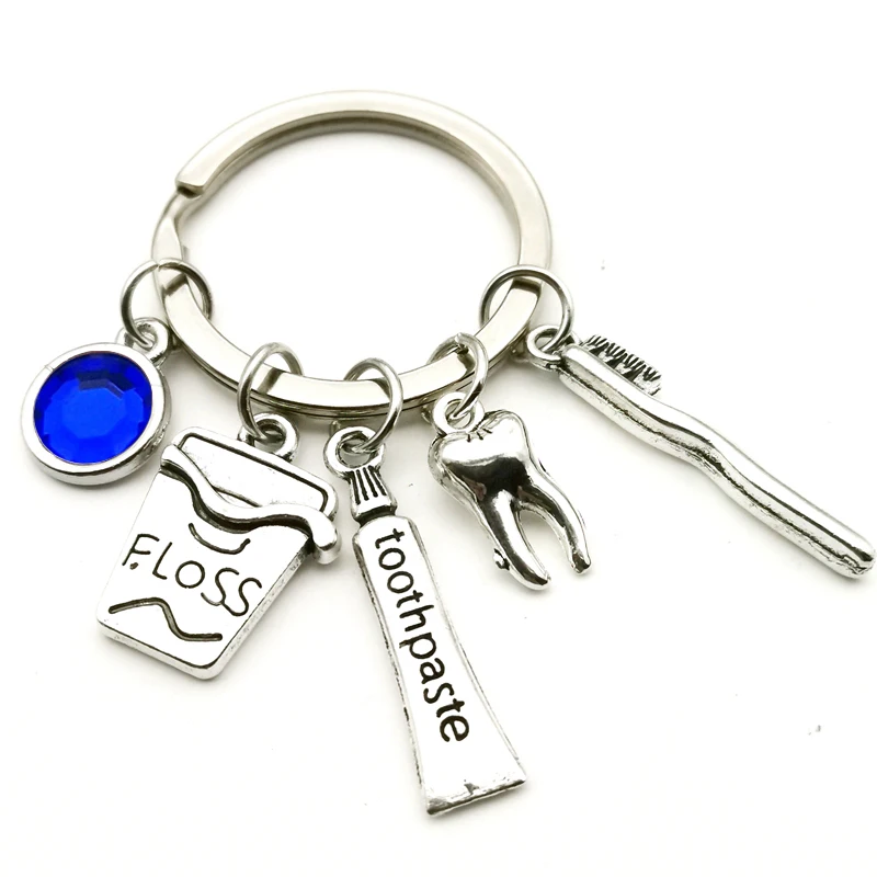 New Design Toothpaste Pendant Nine Kinds Of Gems Man Woman Car Key Ring