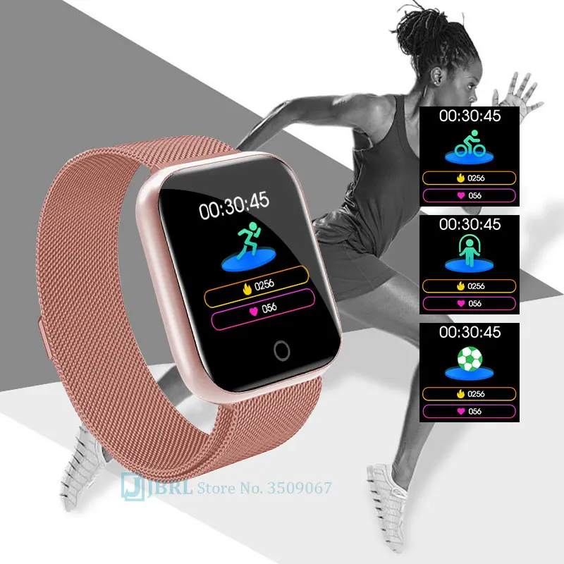 Умные часы из нержавеющей стали WMen omen Smartwatch для Android IOS, электронные умные часы, фитнес-трекер, умные часы с квадратным циферблатом