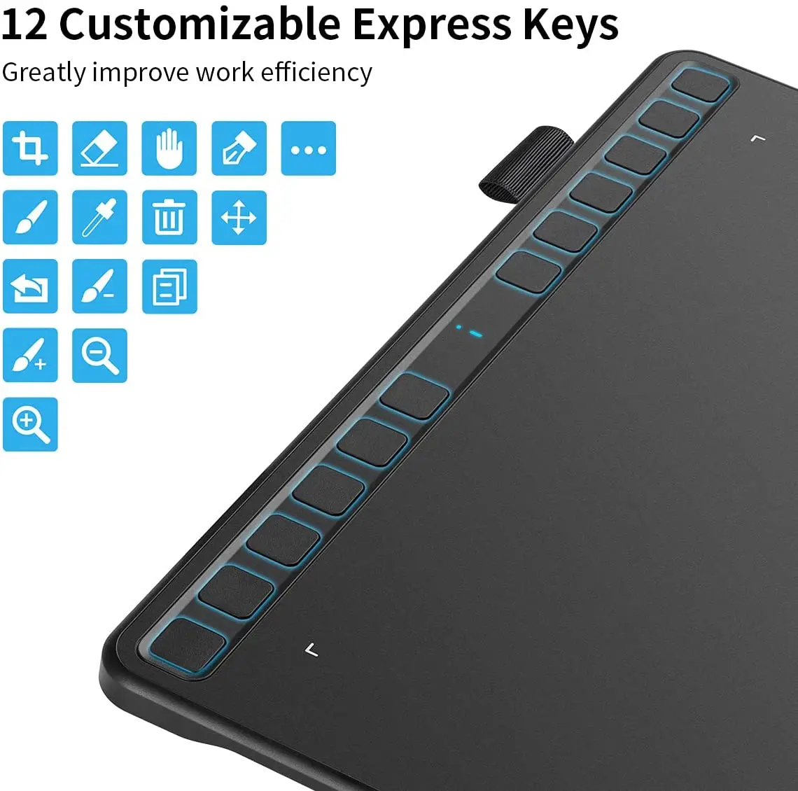Tablet de Desenho Digital Ugee S1060 com 8192 Níveis Passivos 12 Teclas Expressas Pressão Desenho Online Ensino Tablets digitais - Imagem 3