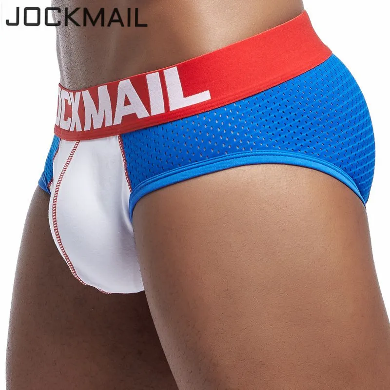 Мужские трусы плавки JOCKMAIL сексуальные мужские из хлопка удобные сетчатые плавки|