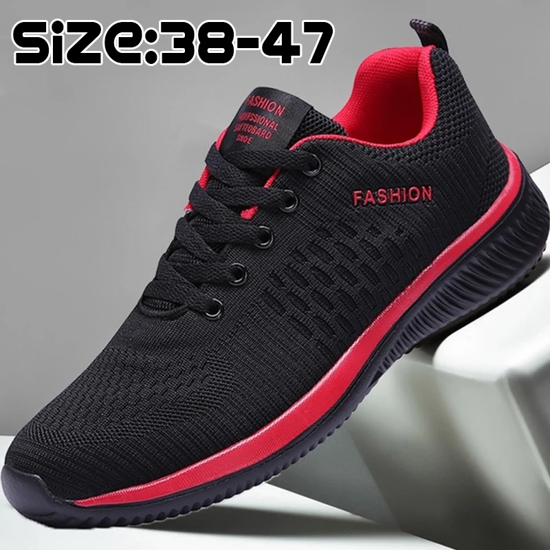Mesh Breathable Man Casual Shoes cb5feb1b7314637725a2e7: Black|Green|Red