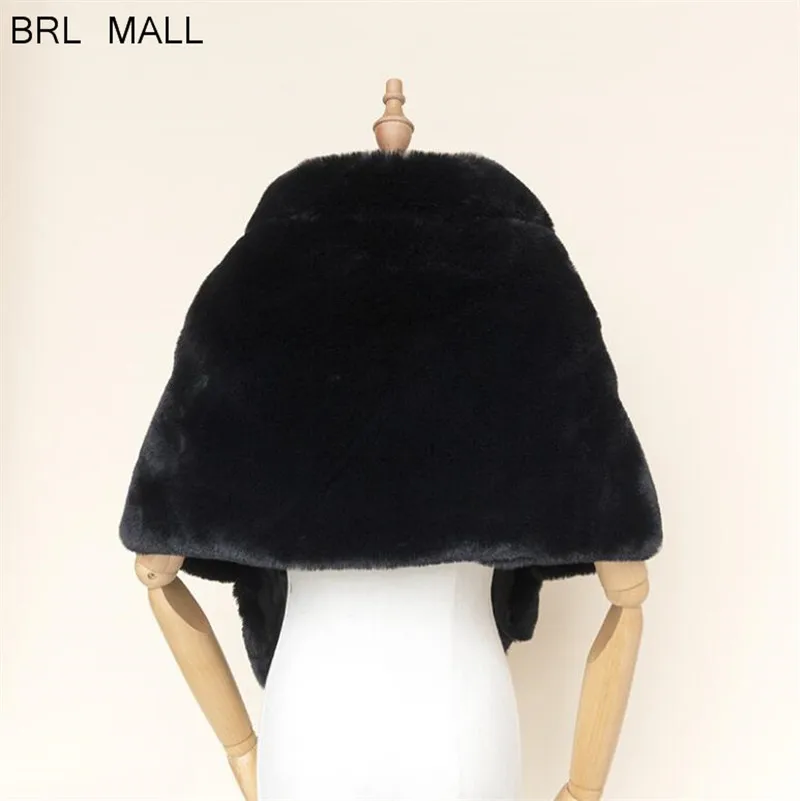 BRL MALL 143 см размера плюс черные женские болеро из искусственного меха на плече Свадебные Шали накидка из искусственного меха Свадебные Куртки пальто болеро