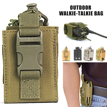 

Radio Walkie Talkie Holder Bag Pouch Pockets Portable for Outdoor Climbing Camping YA88