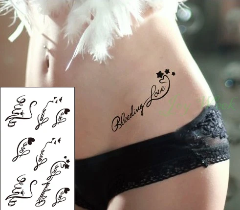 Водонепроницаемая временная татуировка наклейка японская китайская буква тату флэш-тату поддельные татуировки для мужчин и женщин - Цвет: Бордовый