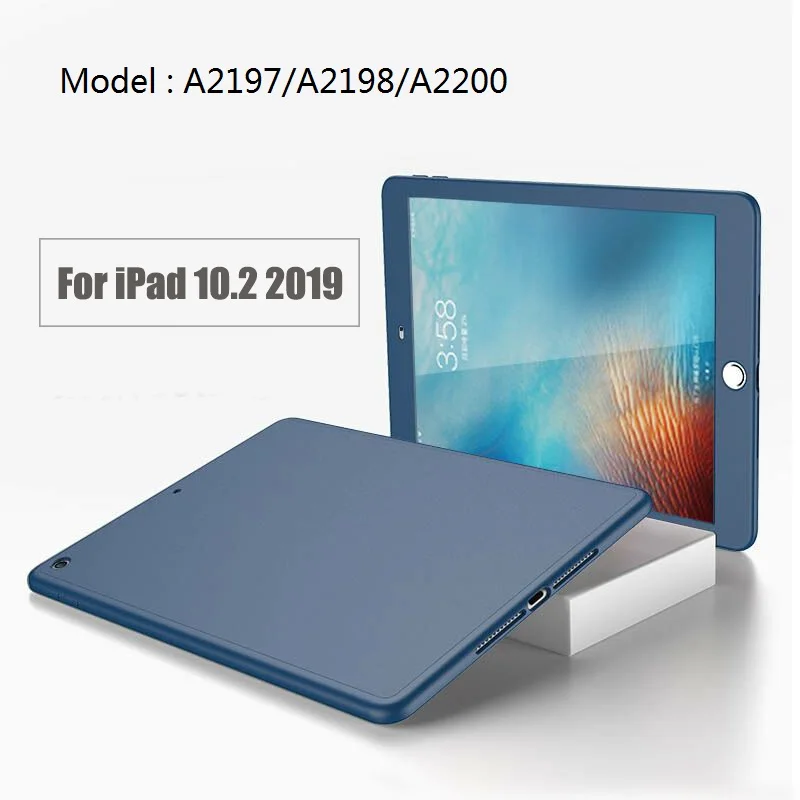 360 полный защитный чехол с закаленным стеклом для iPad 10,2 7th Gen A2197 A2198 A2200 противоударный чехол - Цвет: For iPad 10.2 blue