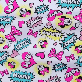 

1 yard Minnie and bows Thick Stretch Twill Cotton Fabric (width=140cm)