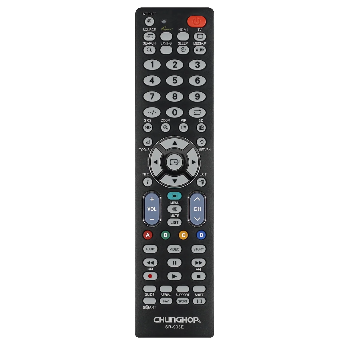Chunghop пульт дистанционного управления SR-903E для Samsung TV AA59-00312A/00312K AA59-00424A 00594K BN59-00559A