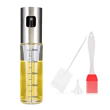 Распылитель для приготовления пищи, 4 в 1 многоразового использования, дозатор для масла и уксуса, бутылка с кистью для нанесения краски, щетка для бутылок и масляная воронка, изготовление