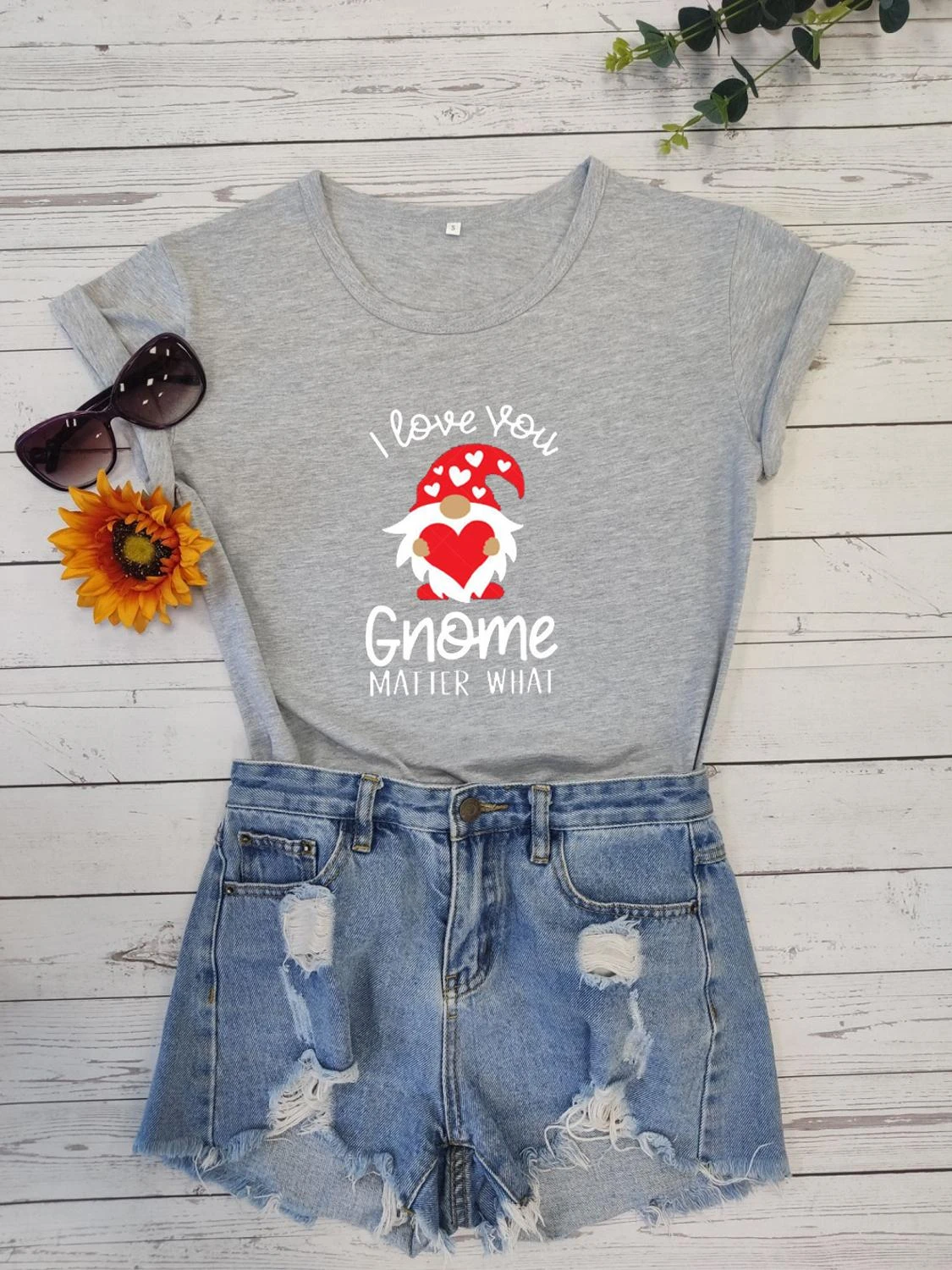 Love Shirt Valentines Day shirt Mom Valentine T-shirt Gnome Valentines Shirts Free shipping Womens shirt Valentine Be Mine Shirt