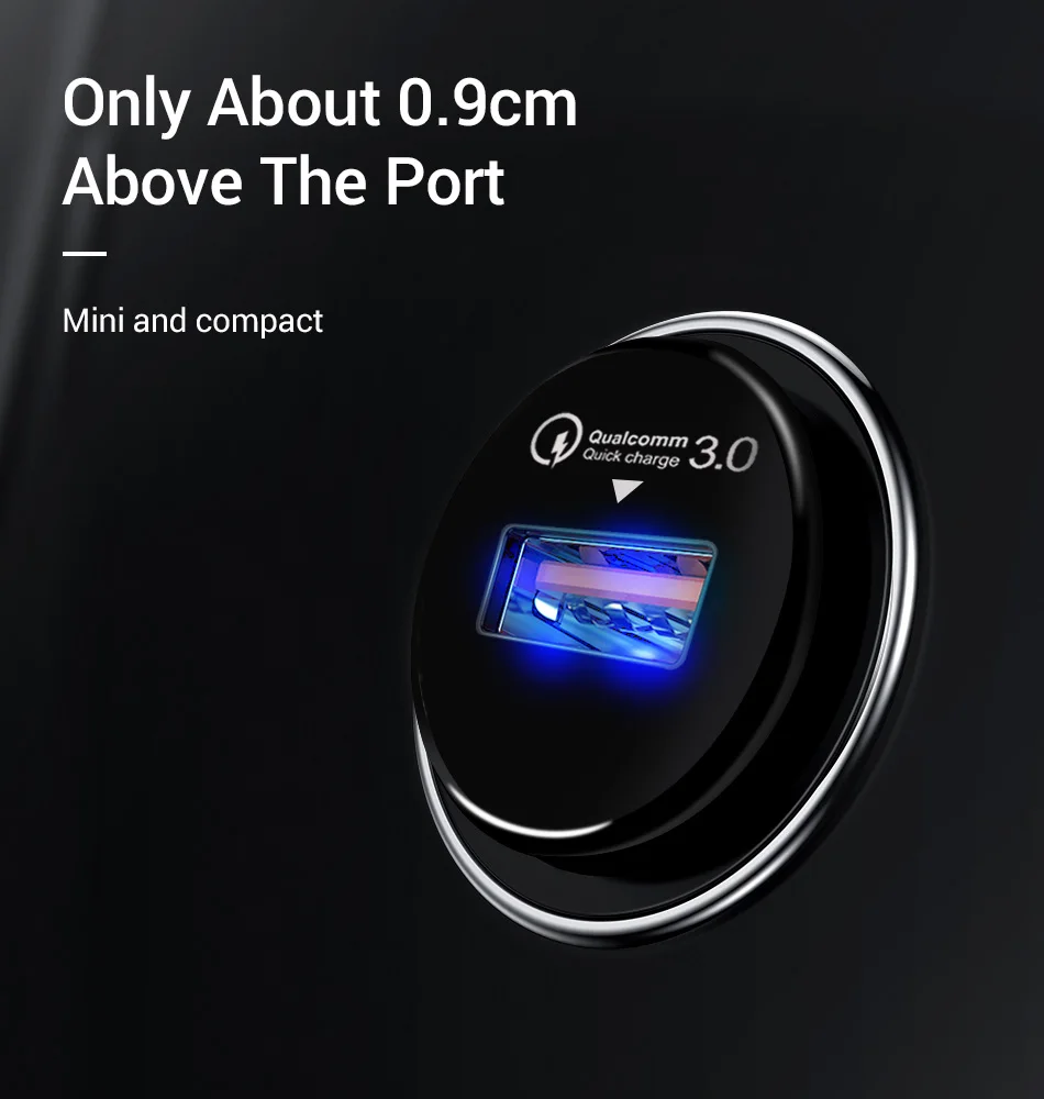 OLAF QC 3,0 мини USB Автомобильное зарядное устройство для iPhone samsung Xiaomi huawei 5V 3A Быстрая зарядка 3,0 Автомобильное зарядное устройство адаптер