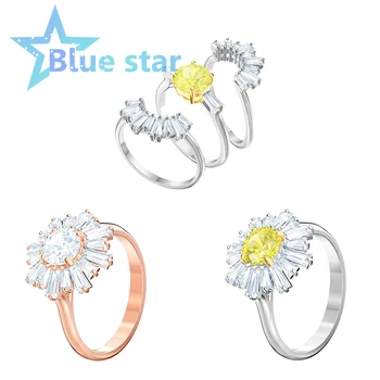 

Swarovskis ring original 1：1exquisite Sunflower crystal ring is suitable for birthday gifts for lively girls