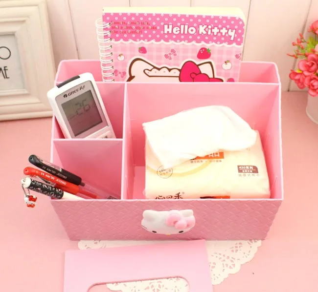 Милый креативный розовый KittyCat VrsatileTissue Holder CoffeeTable пульт дистанционного управления StorageBox NapkinTray салфетки для кухни бумажный держатель
