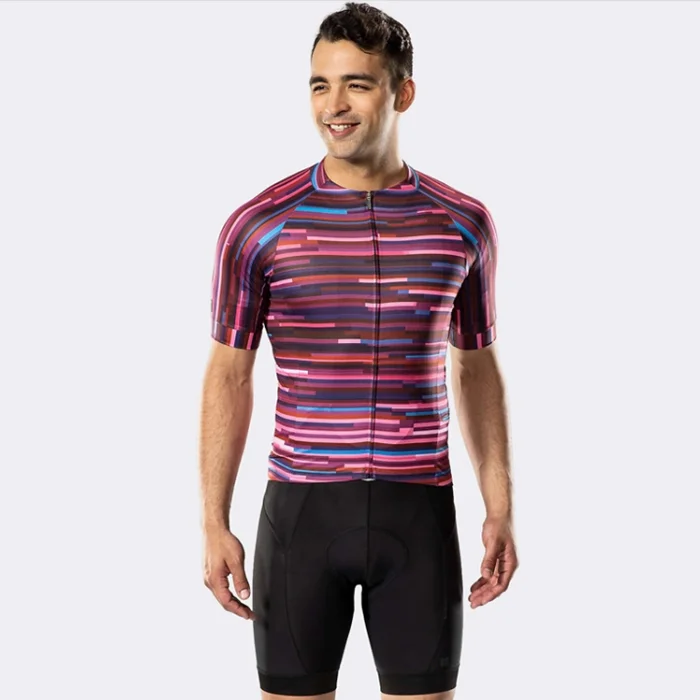 Blank color Cycling Jersey Set Summer Cycling Clothing Suit MTB Mountain Bike Clothing Racing Bicycle Clothes Suit - Цвет: men cycling suit
