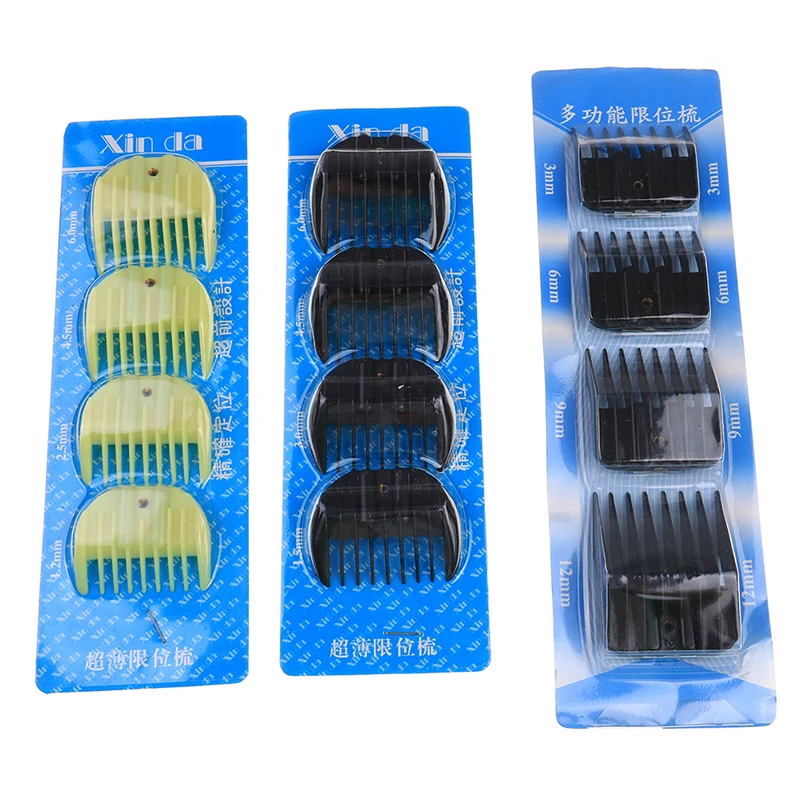 

4Pcs Universal Hair Clipper Limit Comb Guide Attachment Size Barber Replacement