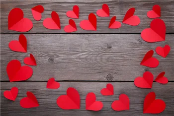 

SHENGYONGBAO Vinyl Custom Valentine day Photography Backdrops Prop Floral Rose Wooden Photo Studio Background F191220-2399