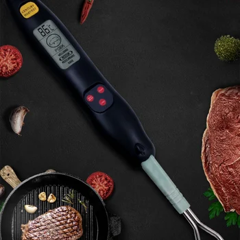 

Outdoor Barbecue Barbecue BBQ Temperature Fork Electronic Barbecue Fork Food Thermometer With Flashlight
