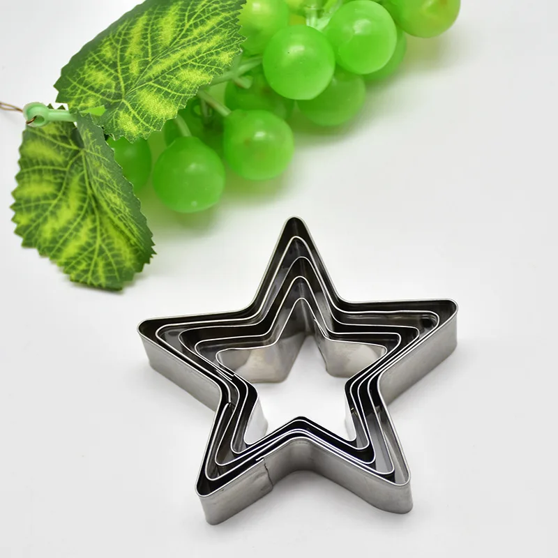 Fondant Tool 5pcs Five-pointed Star Cookie Cutter Die Bakery