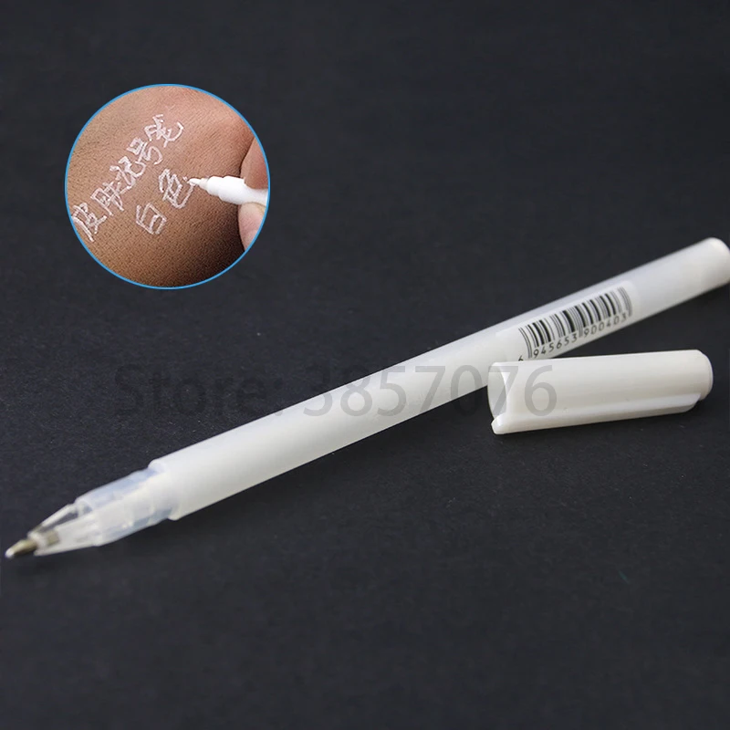 Nuevo marcador de cejas blanco, accesorios para tatuaje, marcador de piel para cirugía de tatuaje con micropúas, para suministros de maquillaje permanente piel sintetica microblading