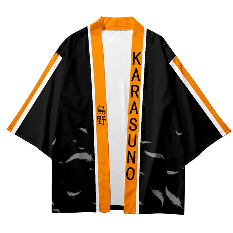 Аниме Haikyuu! Косплей Костюм Nekoma старшая школа Shoyo Hinata пальто-кимоно Tobio Kageyama плащ