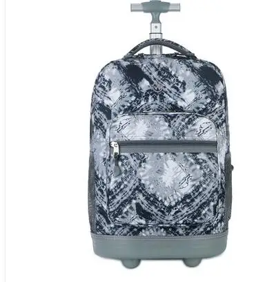 18 inch 18 дюймов колесиках рюкзак для детей школьного рюкзака на колесах Тележка Школьные рюкзаки сумки для подростков детская школьная прокатки рюкзак - Цвет: 18 inch