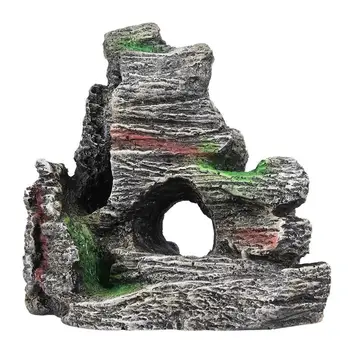 

Simulation Peculiar Rock Shrimp Habitat Artificial Resin Aquarium Decor Simulation Hill Fake Mountain For Fish Tank Aquarium