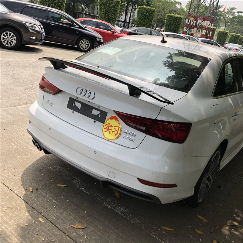 Для Audi A3 спойлер 2006 2018 TF ABS пластик Материал заднее крыло автомобиля Цвет задний