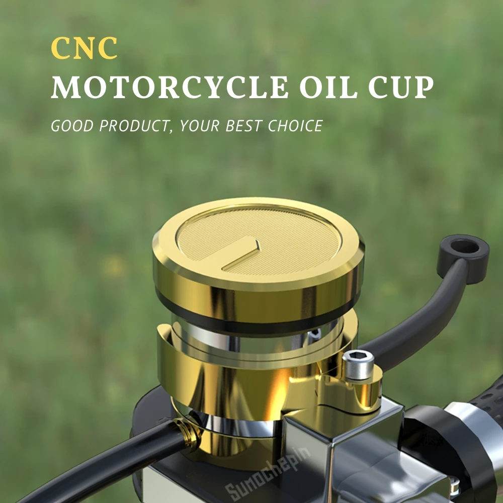 Universal CNC Aluminum Billet Front Brake Clutch Tank Motorcycle Fluid Reservoir Oil Cup For Yamaha For Honda For Suzuki