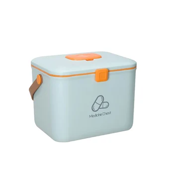 

Medication Box Plastic Storage Box PP Medicine Box with Easy to Open Buckle Snap