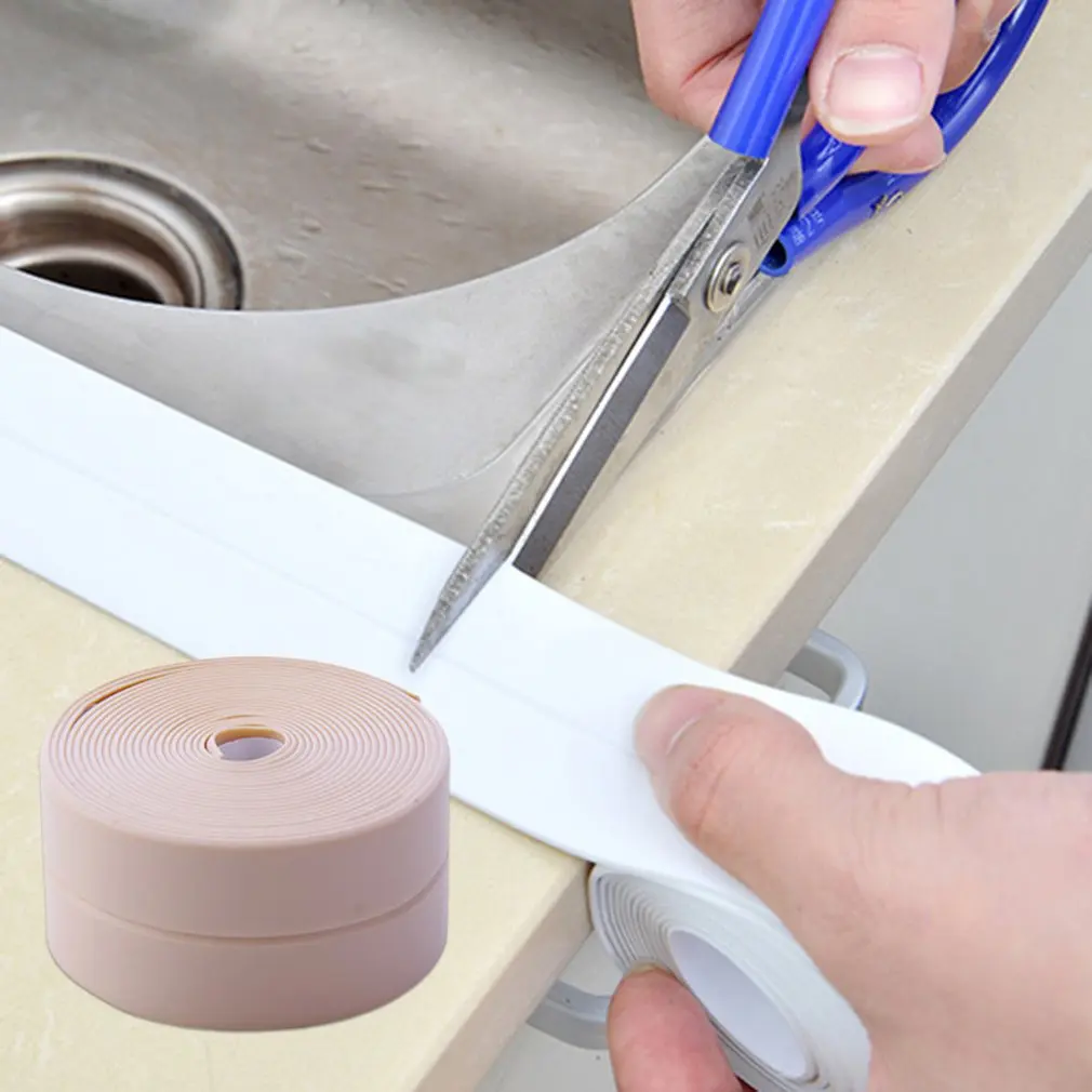 Kitchen And Bathroom Waterproof And Mildew Tape Kitchen Seam Seals Waterproof Strips Bathroom Toilet Gap Wall Stickers