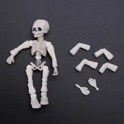 Подвижная г-н Кости Скелет человеческая модель поза череп полностью тело мини-фигурка игрушка Хэллоуин стол орнамент Y4UD