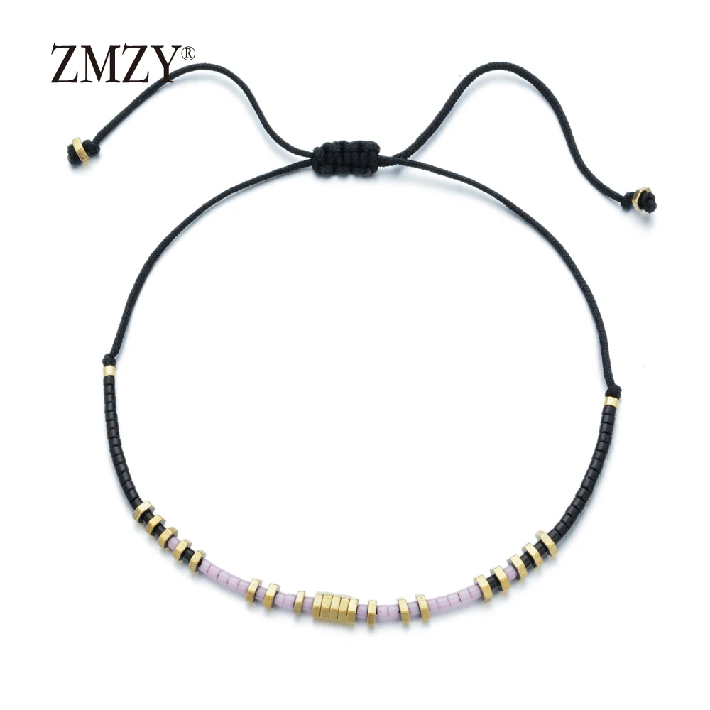 ZMZY Модные Винтажные Boho ручной работы веревка String браслеты дружбы для женщин девушек ювелирные изделия Boho Miyuki бусины браслет подарок - Окраска металла: HGSL007-4