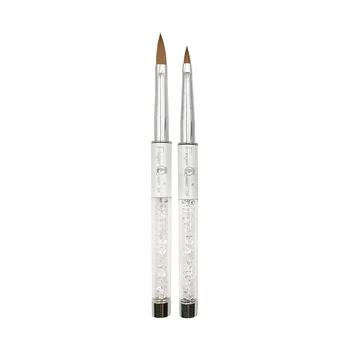 

1pcs White Crystal Carving Pen Kolinsky Acrylic Nail Brush Suitable for Professional Salon or DIY Personal Use Nail Art Crystal