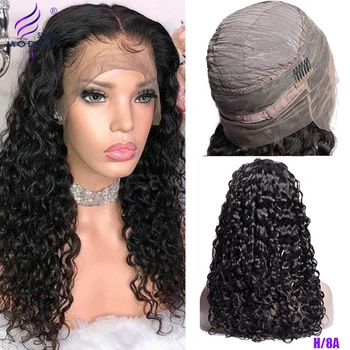 

Modern Show Water Wave 360 Lace Frontal Wigs Pre Plucked Baby Hair High Radio Remy Brazilian Hair 150% Density Human Hair Wigs
