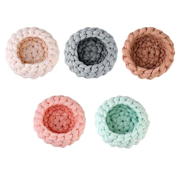 

Cat Puppy Bed Round Basket Nest Cotton House Woven Pet Sleeping Bed Rest Nesting Cute Fun Scratch-resistant Mat Pad Lt