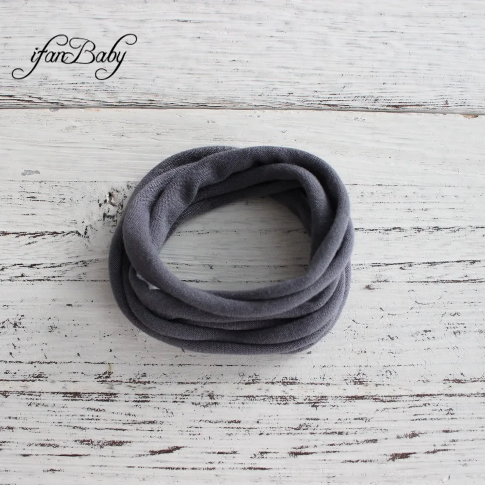 nylon headband back tie soft  elastic headband fit all kids girl adult hair accessories (15)