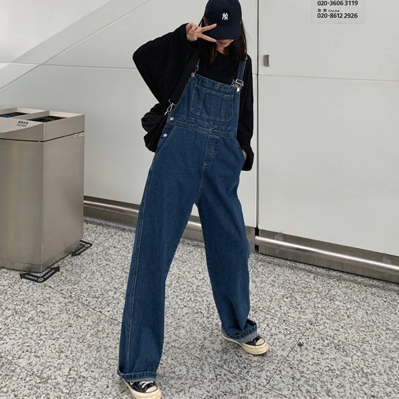 Overalls Korean Widely Womens Denim Overalls Female Korean