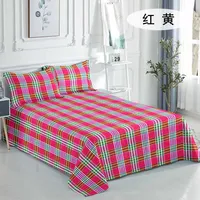 WOSTAR Bohemian retro plaid bed sheet set and pillowcase soft cozy home textile luxury bedding single double queen king size 5