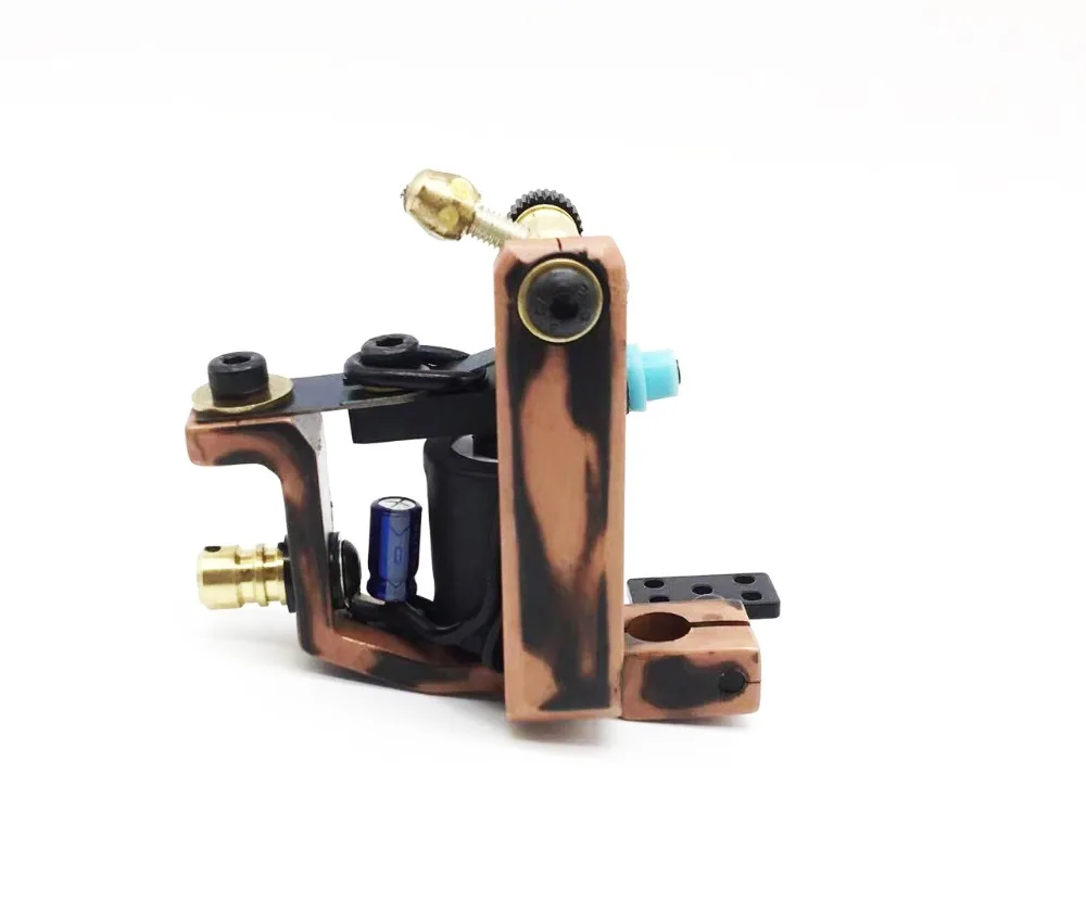 

Power Dragon Pure Hand Made Single Coil Tattoo Machine 14 Wraps Liner Shader Tattooing Equipment Free Shipping