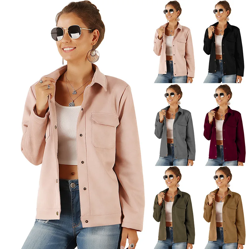 

Origional Design Hot Selling European And American Women's Casual Loose-Fit Top Jacket Jacket Om9083