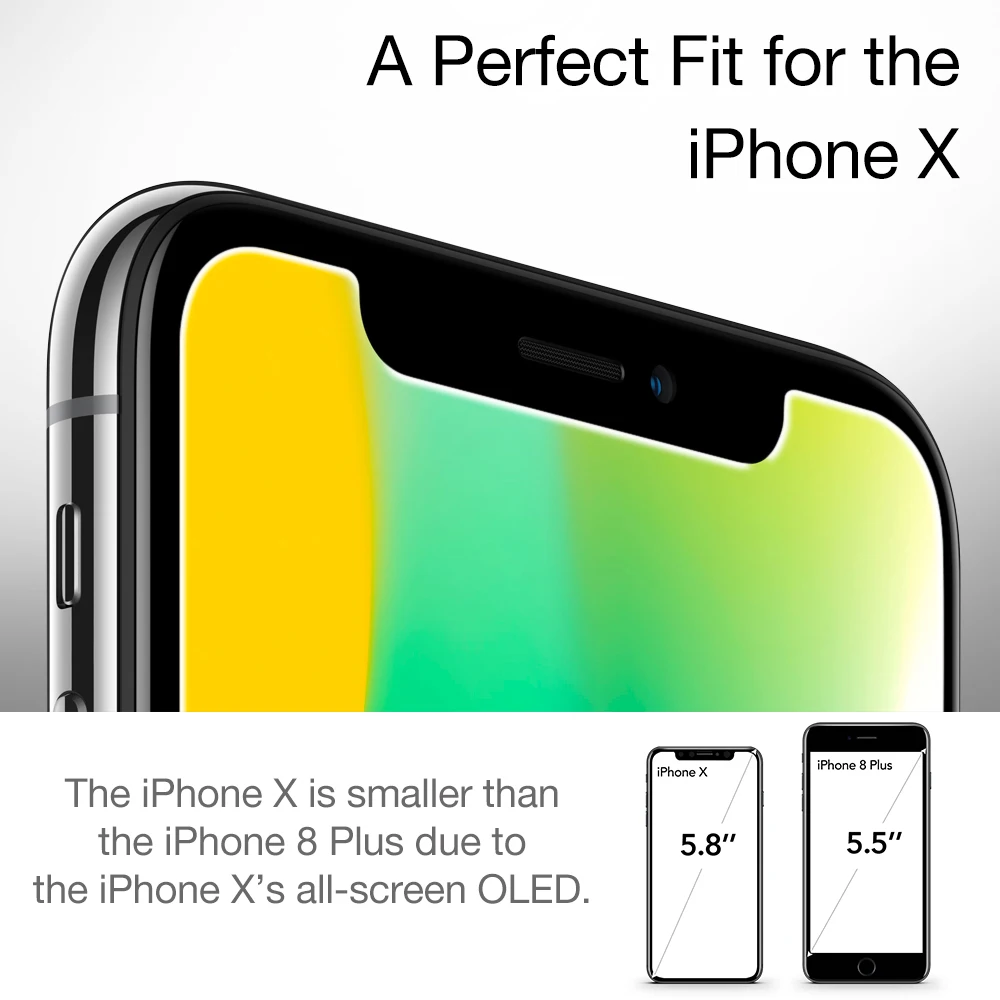 3 шт./лот ESR Защита экрана для iPhone X закаленное стекло 5X более прочная защитная пленка для iPhone 6 6S 7 8 Plus стекло+ аппликатор