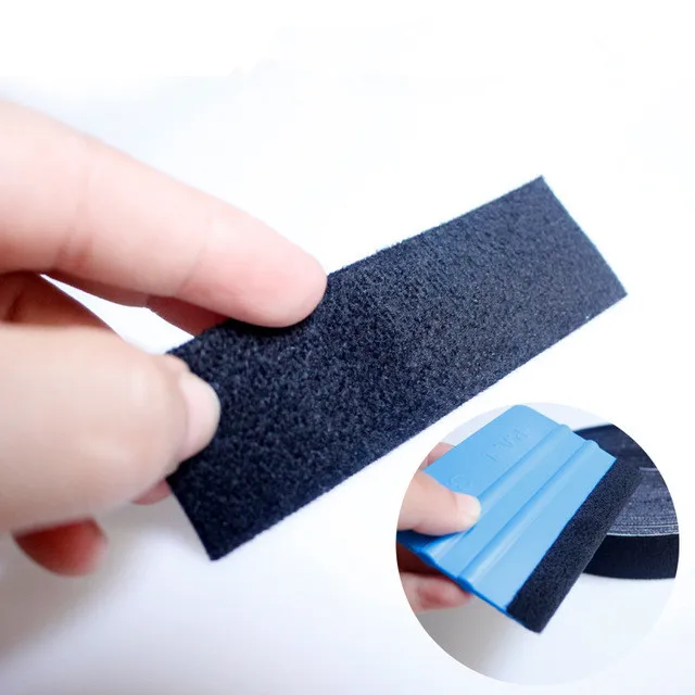 

10pcs Fabric Replaceable Felt With Self Adhesive Glue 10x3cm / 10x5cm For 3M Squeegee Car Vinyl Film Wrapping Scraper