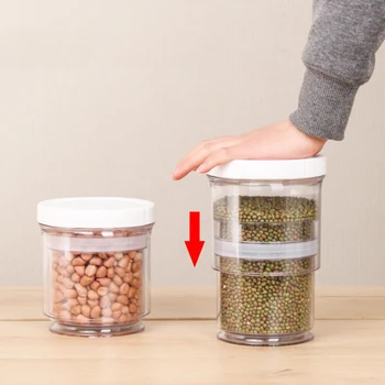 

Retractable Storage Tank Airtight Tank With Lid Stackable Bottle Grain Storage Container Sealed Storage Kitchen Organizer