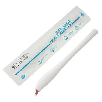 

1PCS 12Pin 18U Disposable Permanent Makeup Tattoo Eyebrow Microblading Pen Manual Pen Tattoo Needle Pen Tool For Makeup