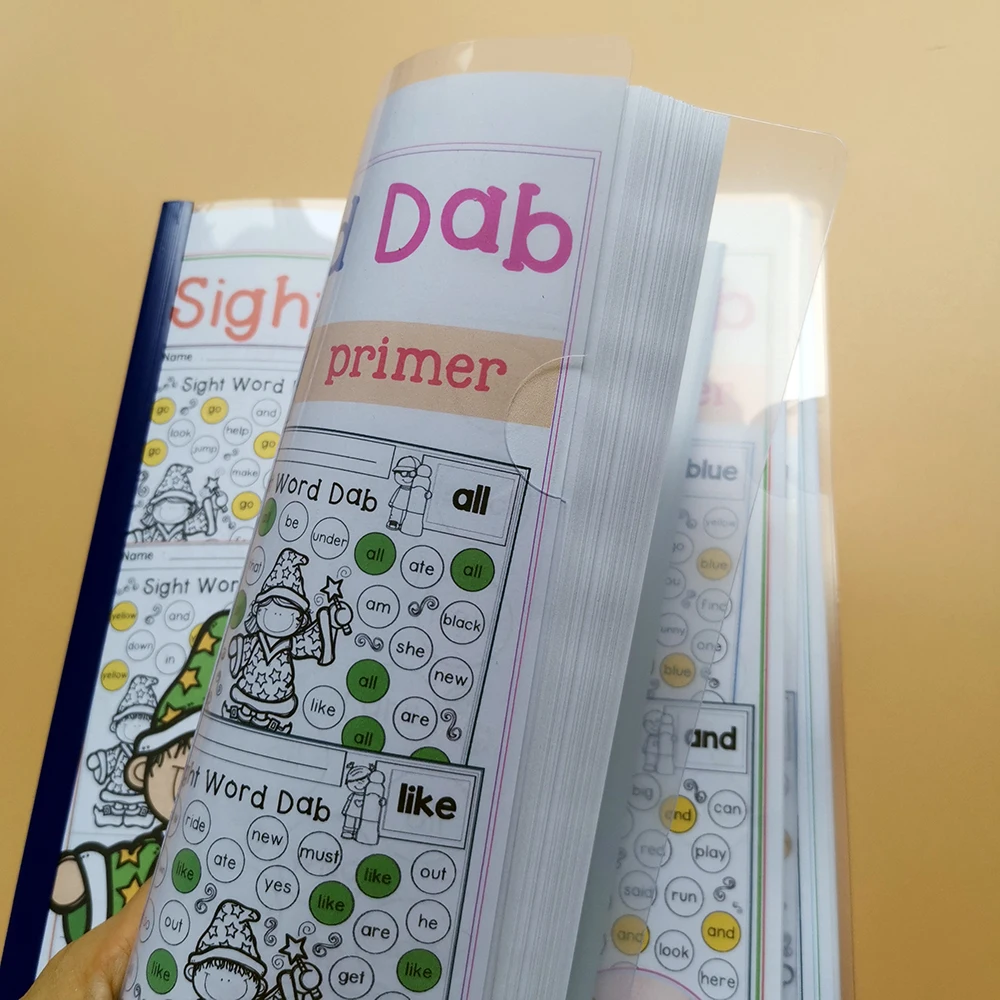 Обучающие игрушки для детей английские домашние с надписью Dab рабочие листы