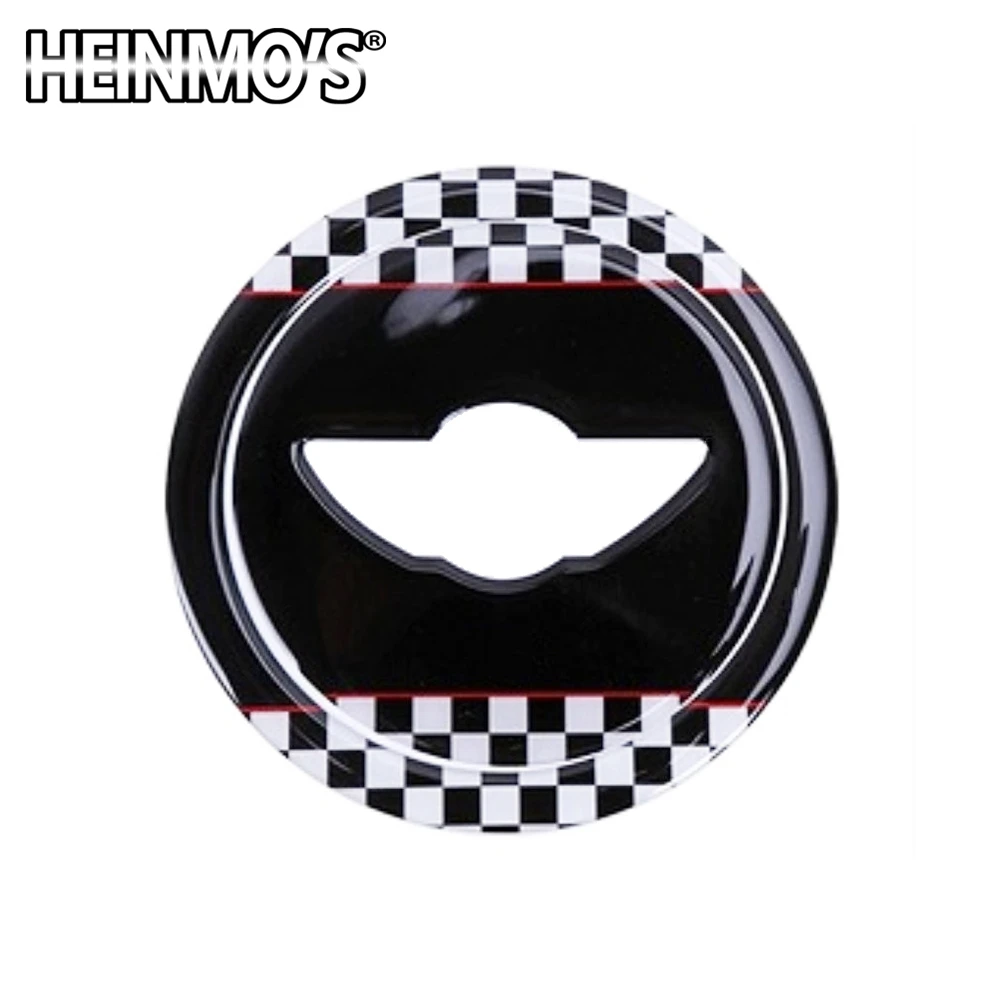 Декоративные наклейки для салона автомобиля на рулевом колесе для Mini Cooper Clubman Countryman R55 R56 R60, наклейки для стайлинга автомобилей - Название цвета: Both Sides Checker