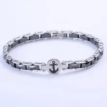 LOSTSOUL, классический, простой,, модный, с рисунком якоря, керамический браслет, для девушек, из нержавеющей стали, для влюбленных, подарок на день Святого Валентина,, готический